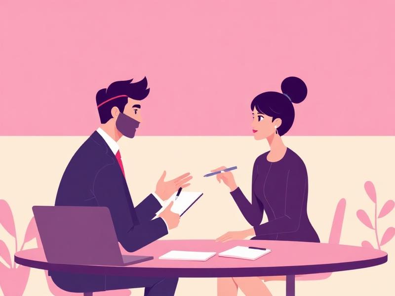HR professional in an interview conversation