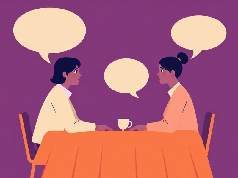 Two colleagues having a supportive conversation